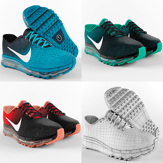3d Models Footwear Low Poly Sneakers Nike Air Max