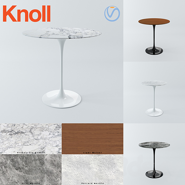 3d Models Table Knoll Saarinen Side Table