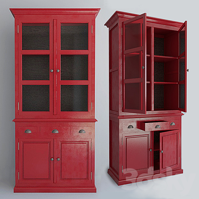 3d Models Wardrobe Display Cabinets Maison Du Monde Red Cupboard Quot Gascogne Quot