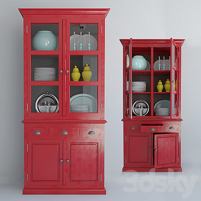 3d Models Wardrobe Display Cabinets Maison Du Monde Red Cupboard Quot Gascogne Quot