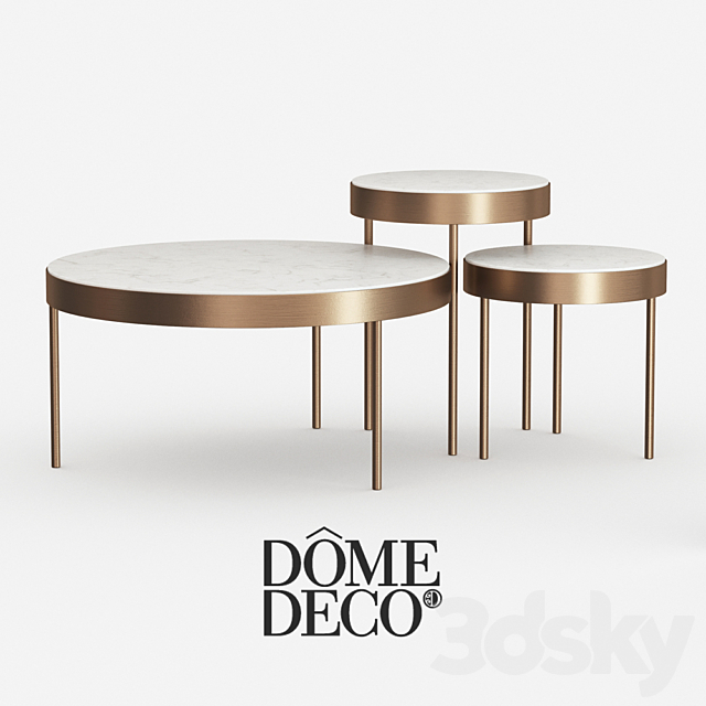 Dome Deco set of coffee tables Table 3D Models