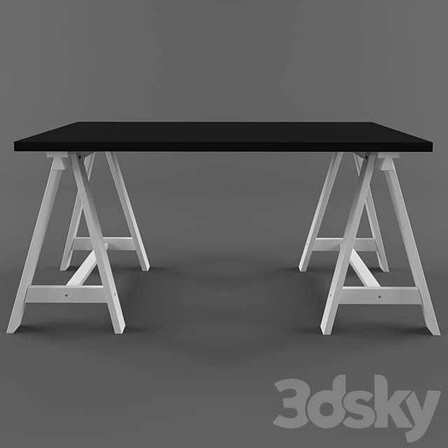 3d Models Table Ikea Oddvald Desk