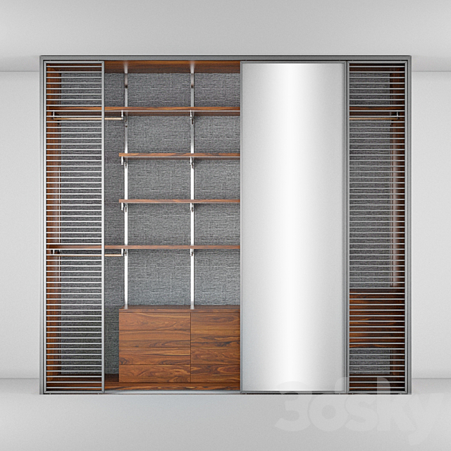 3d models: Wardrobe & Display cabinets - Modular closet