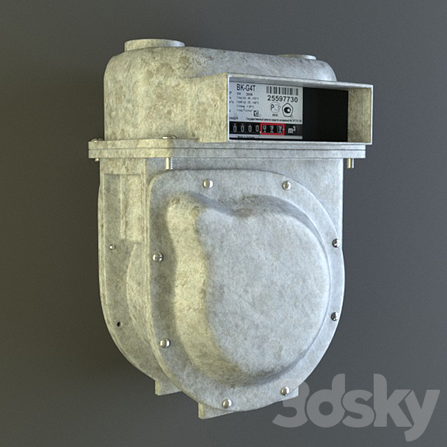 3d Models Miscellaneous Gas Meter