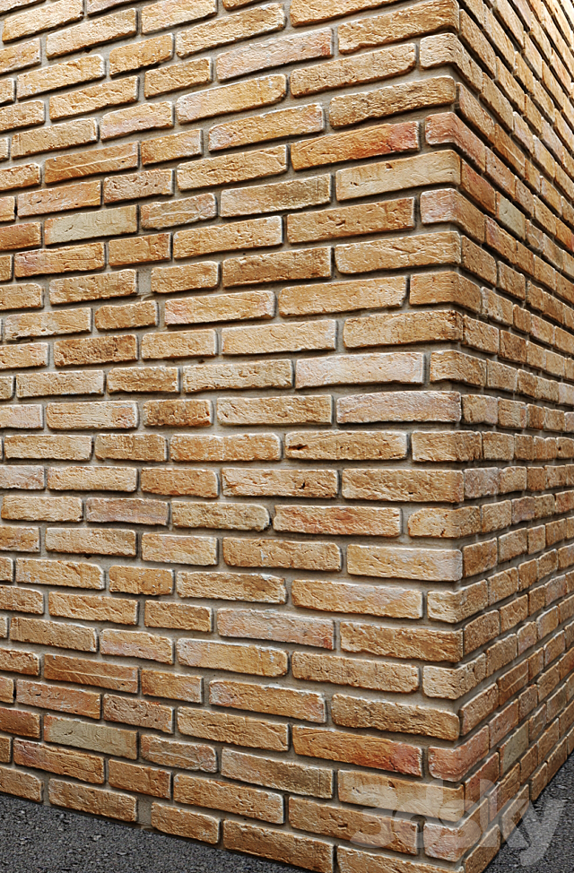 3d models: Other decorative objects - Brick wall with corners.