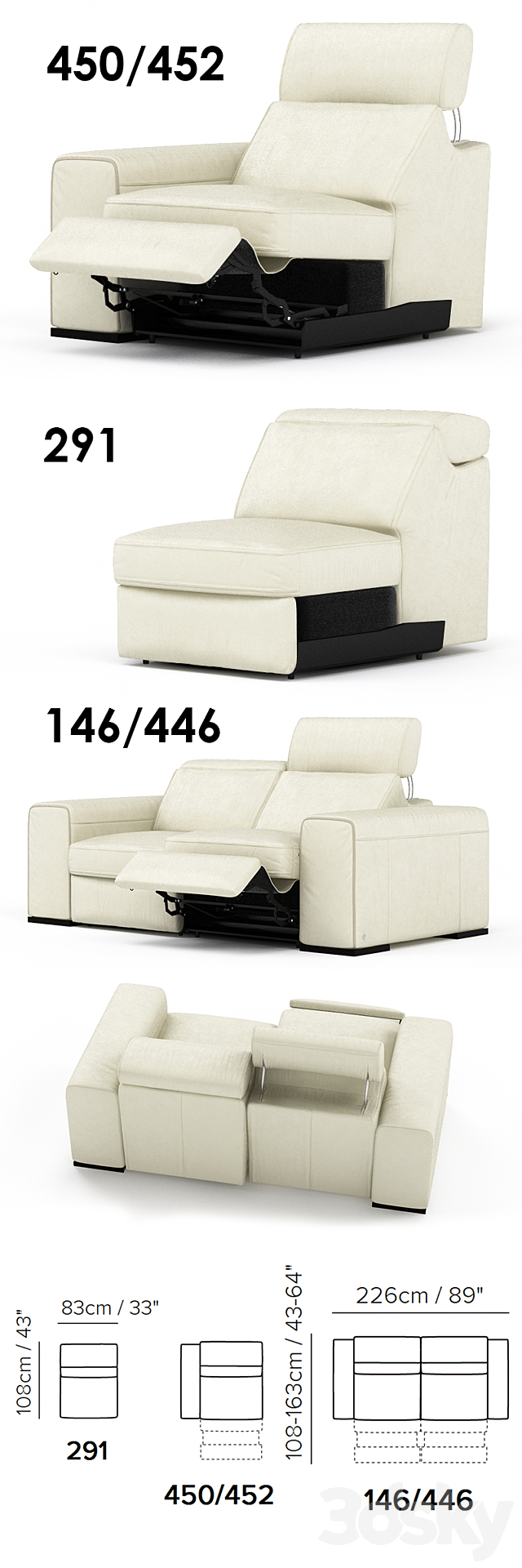 Remission To disable transfusion Sofa Natuzzi Clyde - Sofa - 3D Models