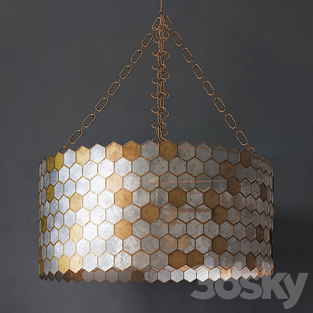 3d Models Ceiling Light Hogan Capiz 3 Light Pendant