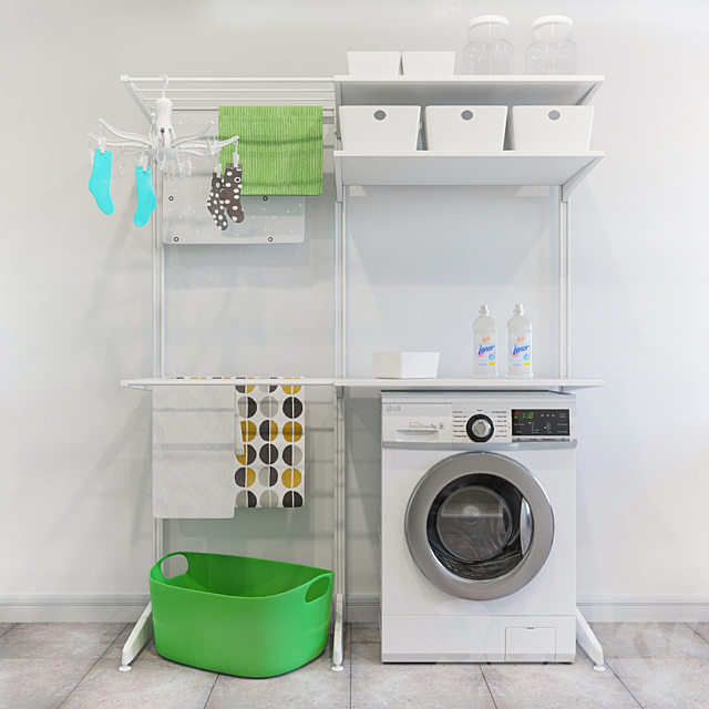 3d Models Household Appliance Algot Ikea Storage System Washer Dryer