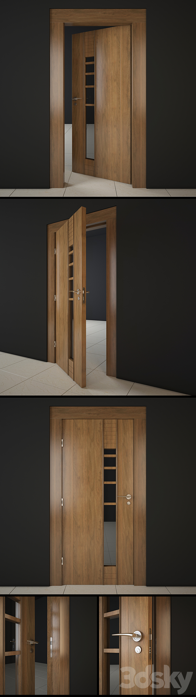 3d Models Doors Modern Wooden Door