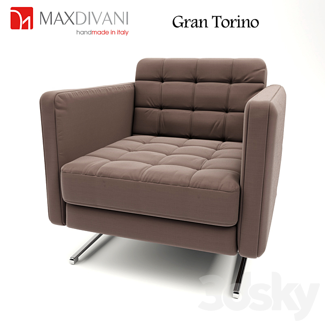 3d Models Arm Chair Max Divani Gran Torino
