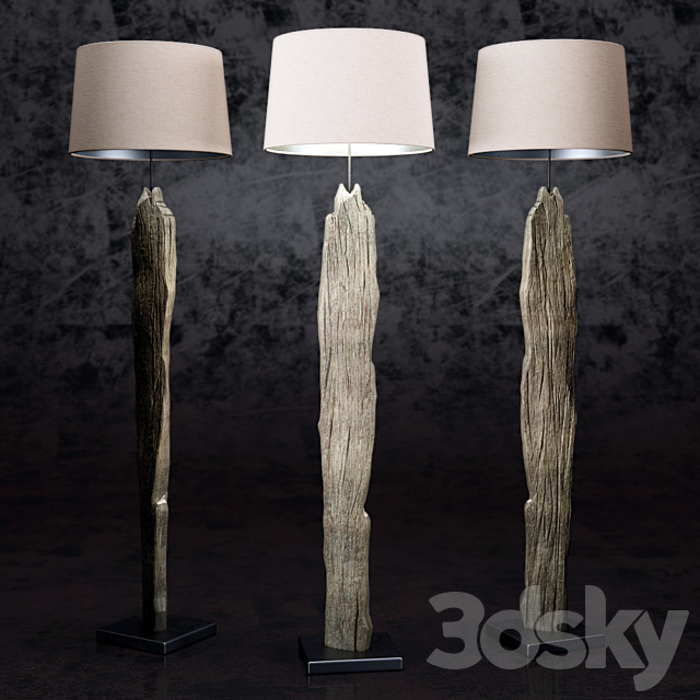 Arcadia Buffed Natural Driftwood Floor Lamp, Driftwood Floor Lamp Freedom