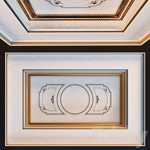 3d Models Decorative Plaster Classic Ceiling Molds 1