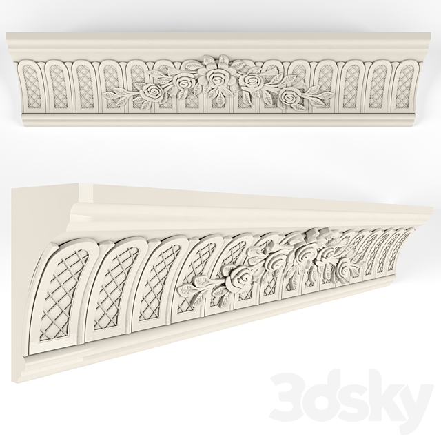 3d Models Decorative Plaster Ceiling Cornice