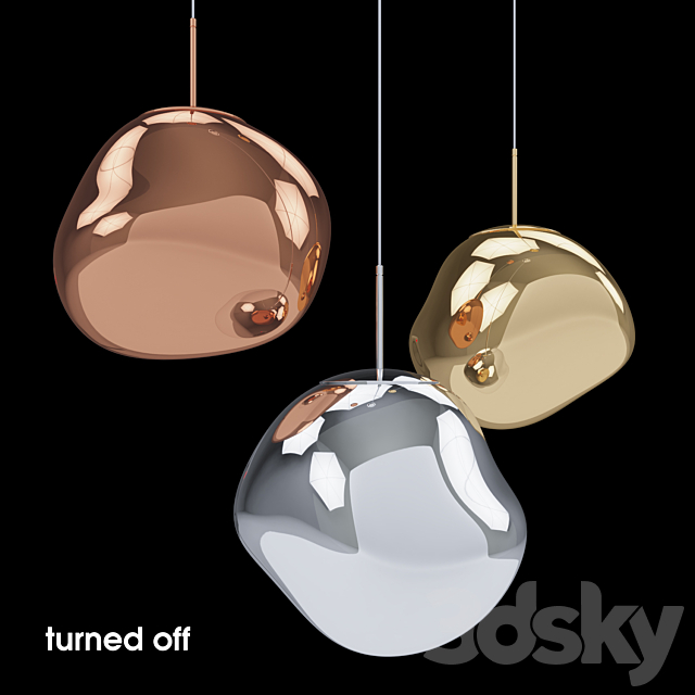 3d Models Chandelier Melt Pendant Light By Tom Dixon