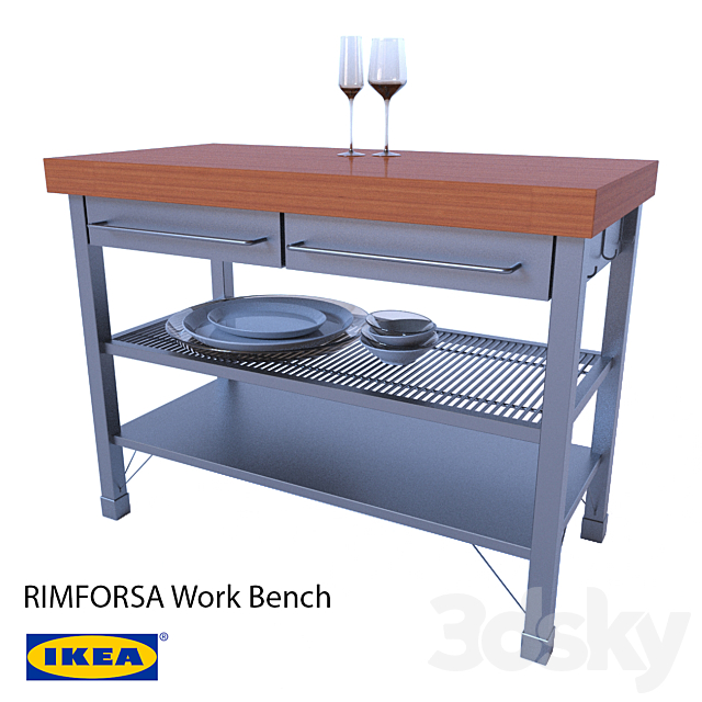 3d Models Table Rimforsa Work Bench