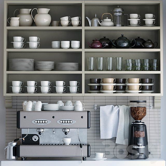 3d models: Other kitchen accessories - Coffee set