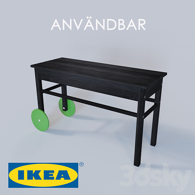 3d Models Chair Bench Anvandbar Ikea