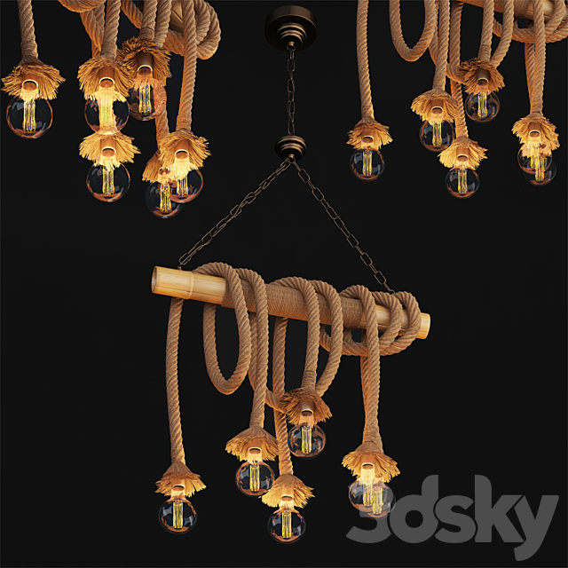 3d Models Pendant Light Fullmatcher Rope Lamp