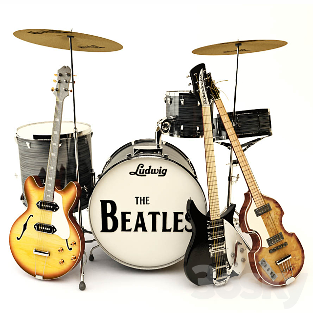 3d Models Musical Instrument Tools Beatles