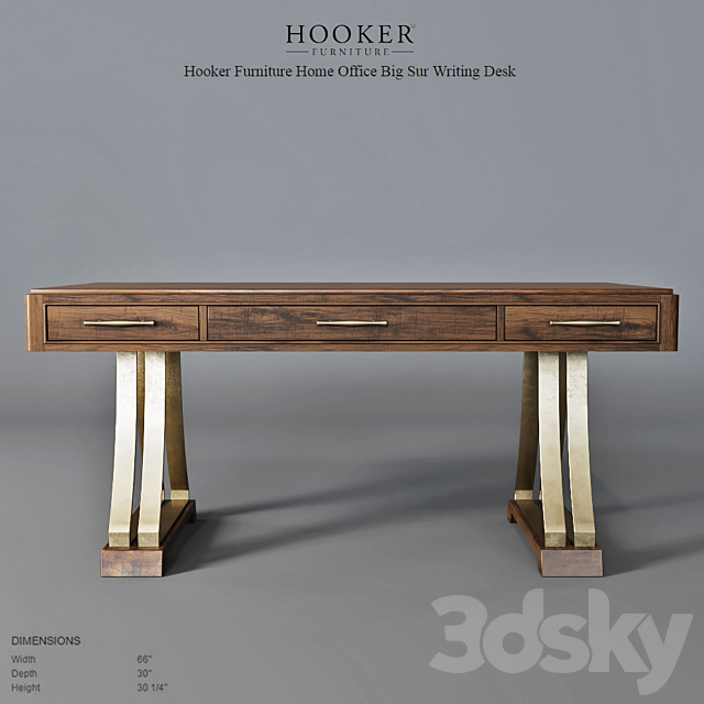 3d Models Table Hooker Furniture Home Office Big Sur Writing Desk2
