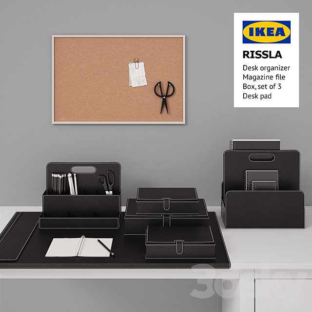 3d Models Decorative Set Table Set Ikea Rissla Box Set Of 3