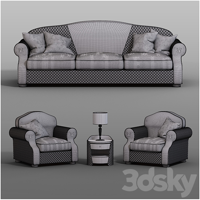 3d Models Sofa Furniture Estetica Palladium