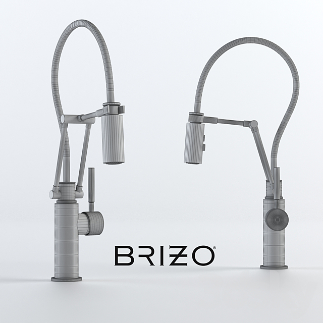 3d Models Faucet Brizo Solna Articulating Kitchen Faucet