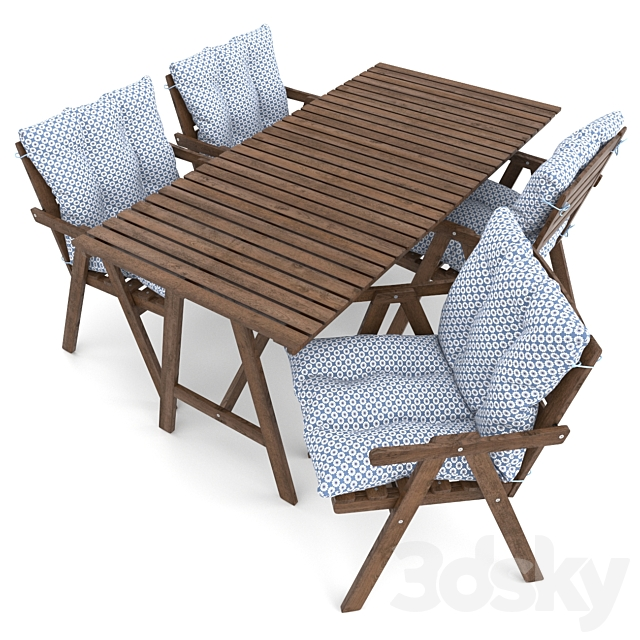 3d models table chair falholmen