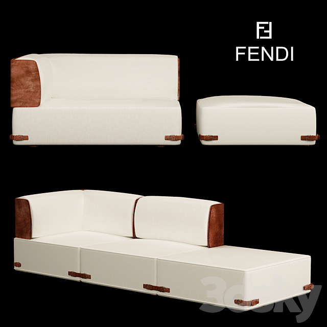 3d Models Sofa Fendi Casa Soho Sofa