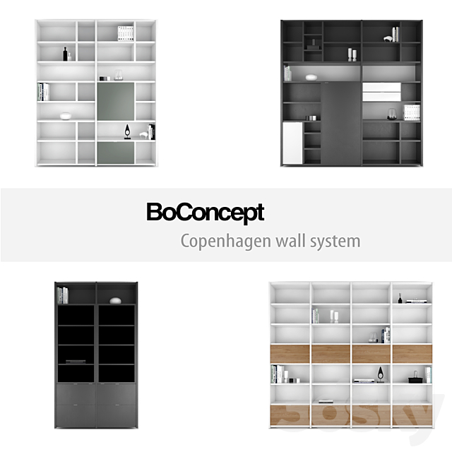 3d Models Wardrobe Display Cabinets Boconcept Copenhagen Wall