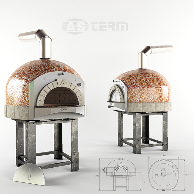 3d Models Restaurant Pizza Oven As Term D100k For Firewood