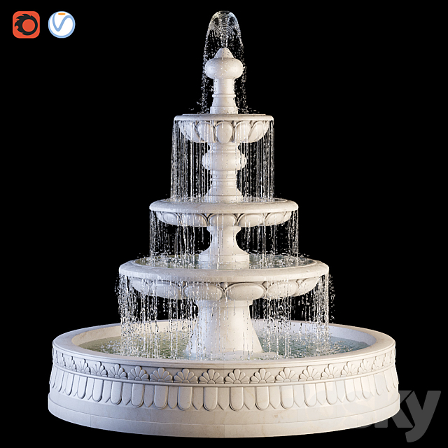 3d Models Urban Environment Classic Fountain