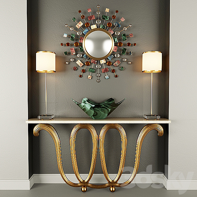 3d Models Sideboard Chest Of Drawer Wall Console Mirror