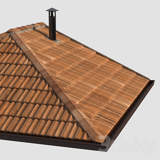 3d Models Facade Element French Tile Roof