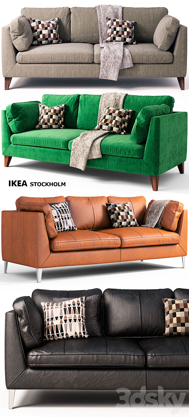 3d Models Sofa Stockholm Ikea Sofas Stockholm Ikea
