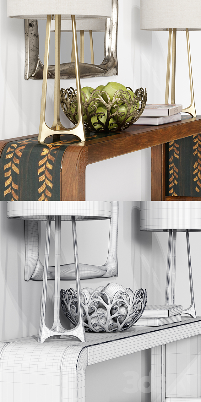 Wisteria Long table by Bill Sofield with decor Baker furniture 3
Wisteria Long Table by Bill Sofield with decor | Baker Furniture