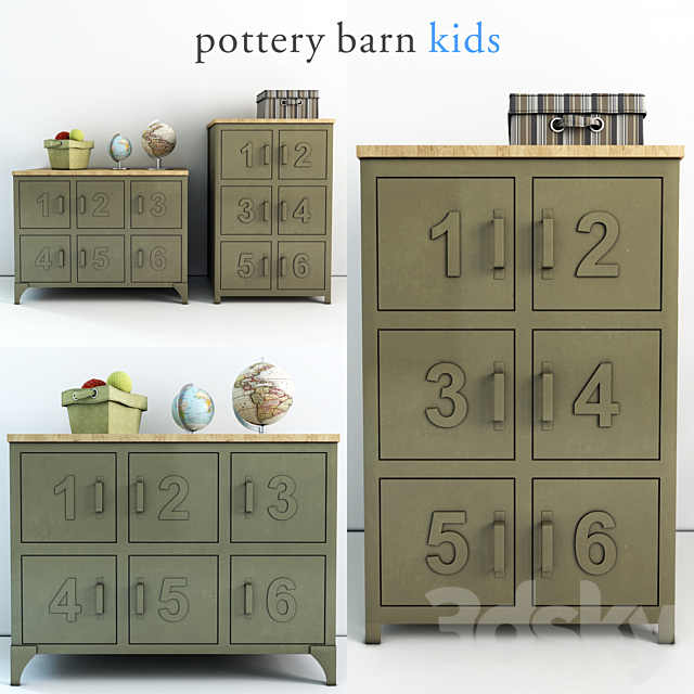 3d Models Wardrobe Display Cabinets Pottery Barn Kids Metal