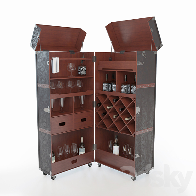 suitcase bar
