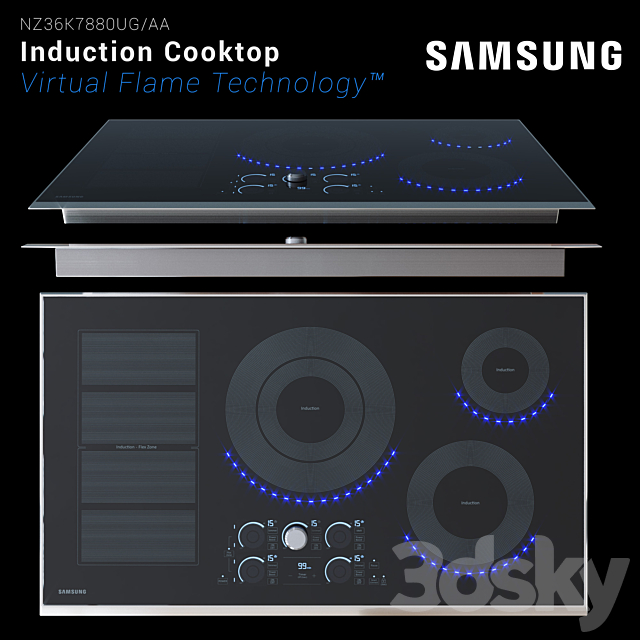 3d Models Kitchen Appliance Samsung Induction Cooktop