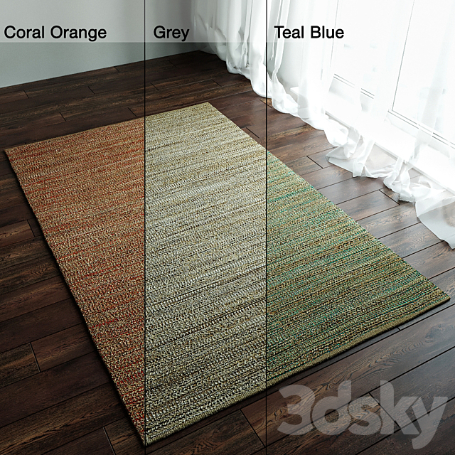 Carpets Crate and Barrel Series Jarvis Carpets 3D Models