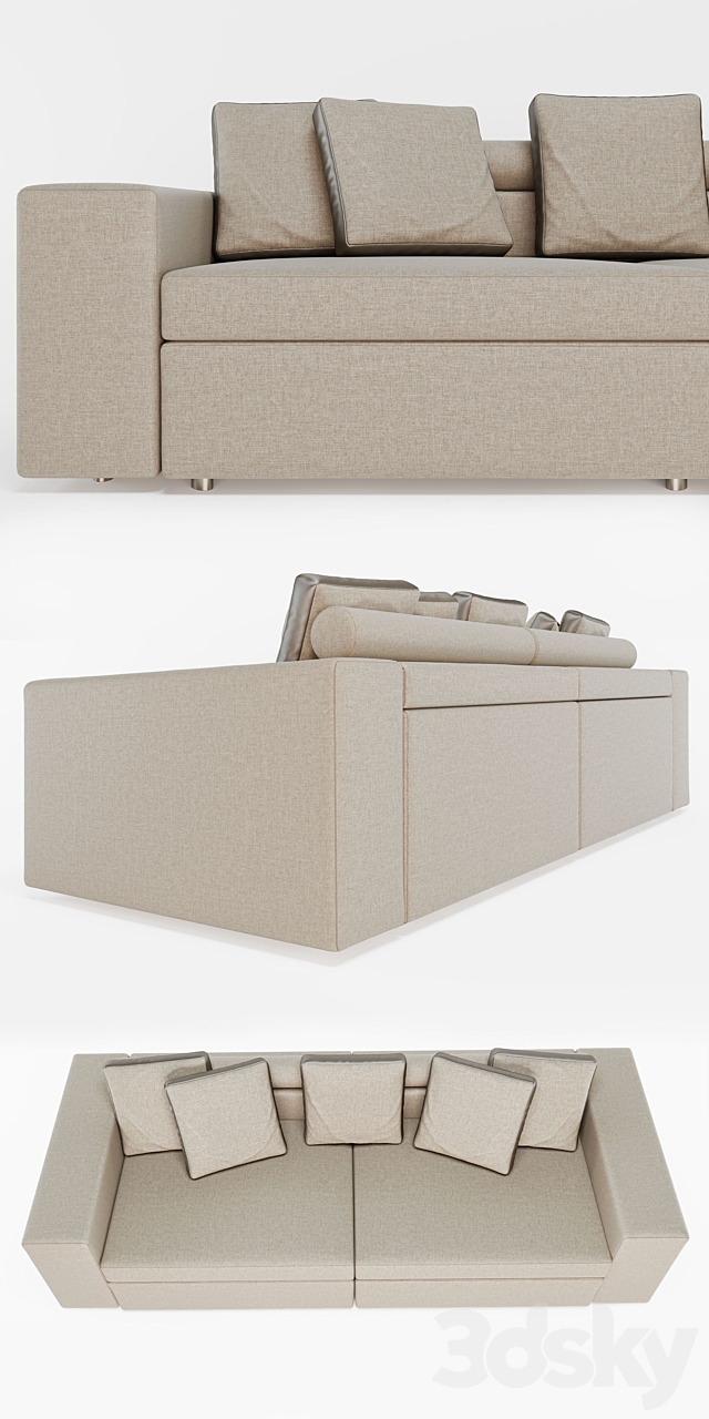 Bell'Arte - Bekr Sofa 2 Seat - Sofa - 3D Models