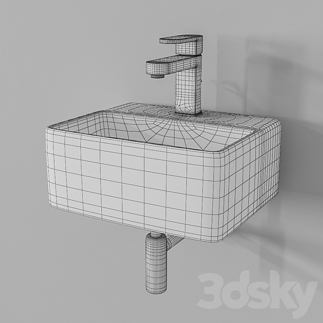 3d Models Wash Basin Sink Artceram Quadro Mini And Cisal Roadster