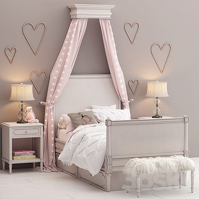 3d Models Bed Bellina Bedroom Set Restoration Hardware