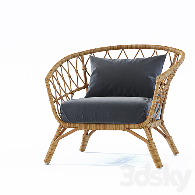 Ikea Stockholm Rattan Chair Stocksund Armchair In Grey Black Wood Vindum High Pile R Rattan Chair Living Room Modern Furniture Living Room Living Room Chairs