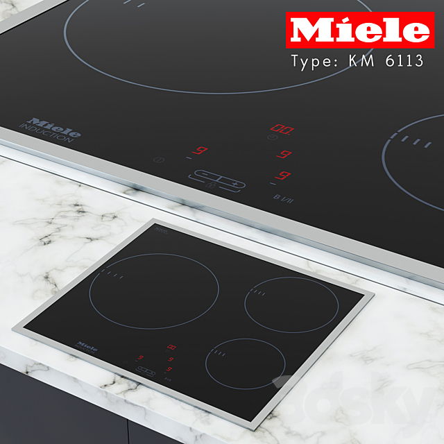 3d Models Kitchen Appliance Miele Induction Cooktop Km 6113