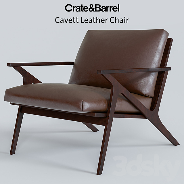 3d Models Arm Chair Cavett Leather, Cavett Leather Chair