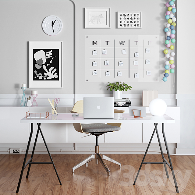 3d Models Table Chair Ikea Home Office