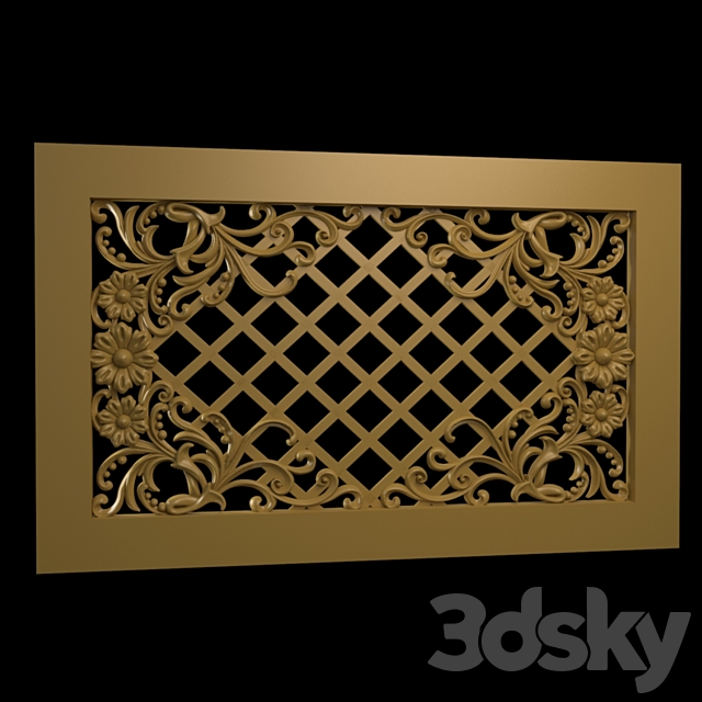 3d Models Decorative Plaster Radiator Screen