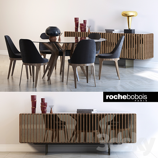 3d Models Table Chair Roche Bobois Aster Tournicoti Palis