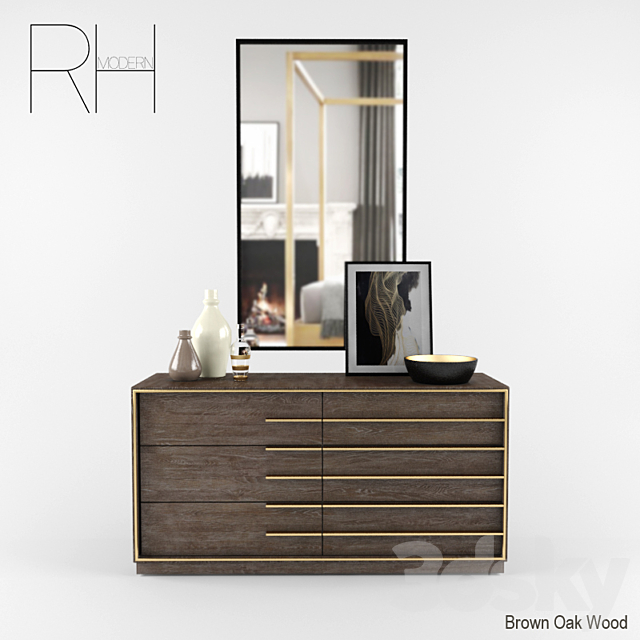 3d Models Sideboard Chest Of Drawer Restoration Hardware Calvin 6 Drawer Dresser